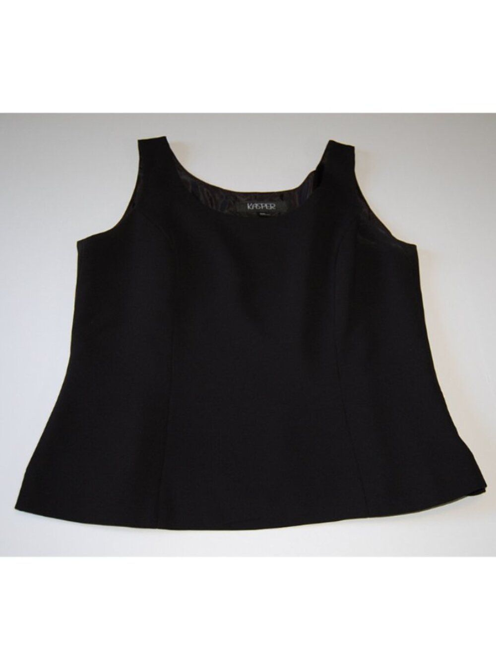 Kasper Black Sleeveless Shell Top Size 4  Career Blouse Lined Profesional - Picture 8 of 10